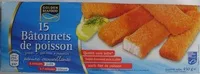 Mängden socker i 15 Bâtonnets de poisson (panés, pré-frits, surgelés)