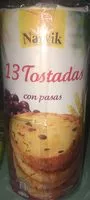 Mängden socker i 13 Toasts Briochés aux Raisins