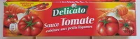 Mängden socker i Sauce Tomate cuisiné aux petits légumes