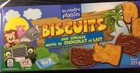 Mängden socker i Biscuit aux céréales nappés de chocolat au lait