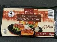 Mängden socker i Magret de Canard en Tournedos