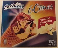 Mängden socker i 6 cônes (Vanille et Chocolat)