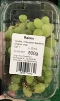 Mängden socker i Raisin blanc sans pépin