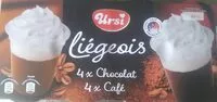 Mängden socker i Liégeois 4 x chocolat 4 x café
