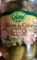 Mängden socker i Olives de Grèce - farcies à l'AIl