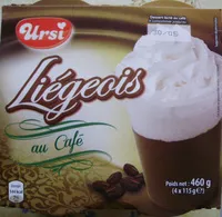 Mängden socker i Liégeois au Café