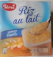 Mängden socker i Riz au lait saveur Vanille