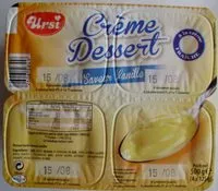 Mängden socker i Crème dessert Saveur Vanille