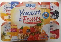 Mängden socker i Yaourt & Fruits (Abricots, Ananas, Cerises, Fraises, Mûres, Pêches) 12 Pots