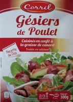 Mängden socker i Gésiers de volaille