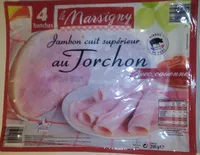 Mängden socker i Jambon cuit supérieur au torchon - 4 tranches