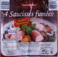Mängden socker i 4 Saucisses fumées