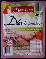 Mängden socker i Dés de jambon sans polyphosphate ajouté