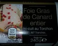 Mängden socker i Foie Gras de Canard entier
