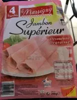 Mängden socker i Jambon Supérieur Découenné Dégraissé (4 tranches)