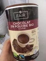 Mängden socker i Chocolat en poudre BIO