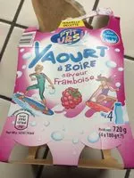 Mängden socker i Yaourt à boire framboise ou fraise ou vanille
