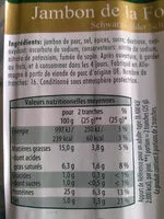 Mängden socker i jumbon de la FORÊT-NOIRE