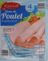 Mängden socker i Blanc de Poulet Supérieur (Doré au Four) 4 Tranches