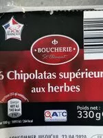 Mängden socker i Chipolatas supérieures aux herbes