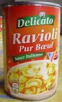 Mängden socker i Ravioli Pur Bœuf (Sauce Italienne)
