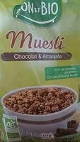 Mängden socker i Muesli chocolat amarante