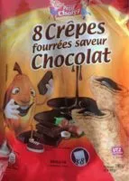 Mängden socker i 8 crepes fourrées saveur chocolat
