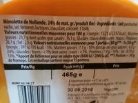 Mängden socker i Mimolette de Hollande
