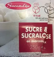 Mängden socker i Sucre et sucralose en morceaux