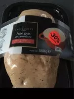 Mängden socker i Foie gras de canard cru