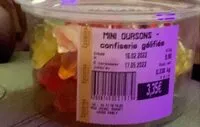 Mängden socker i Mini oursons confiserie gélifiée
