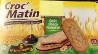 Mängden socker i Biscuits aux céréales fourrées goût choco noisette