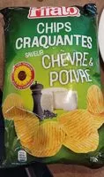 Mängden socker i Chips craquantes saveur chèvre & poivre
