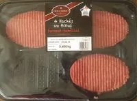 Mängden socker i 4 Hachés au boeuf avec fibres végétales