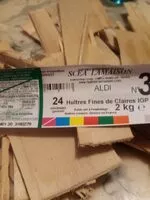 Mängden socker i Huîtres  fine de claires IGP