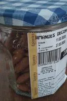 Mängden socker i Amande décortiquées