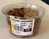 Mängden socker i Amandes Decortiquees