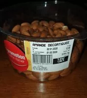 Mängden socker i Amandes décortiquées