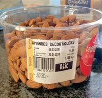 Mängden socker i amandes decortiquees