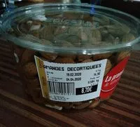 Mängden socker i Amandes Décortiquées