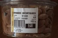 Mängden socker i Amandes decortiquees
