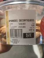 Mängden socker i Amandes décortiquées