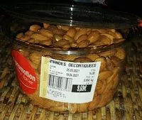Mängden socker i Amandes décortiquées