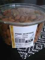 Mängden socker i Amandes décortiquées