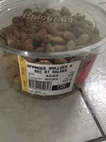 Mängden socker i Amandes grillees a sec et salees