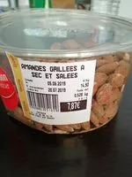 Mängden socker i Amandes grillées à sec et salées