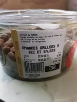 Mängden socker i Amandes grillées à sec et salées