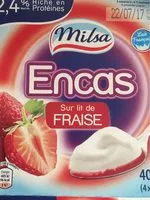 Mängden socker i Encas sur lit de fraise