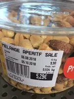 Mängden socker i Mélange apéritif salé