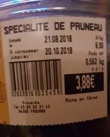 Mängden socker i Pruneaux